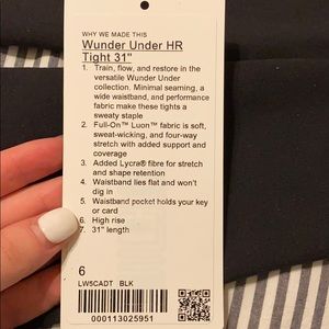 Lululemon wunder under HR tight 31”